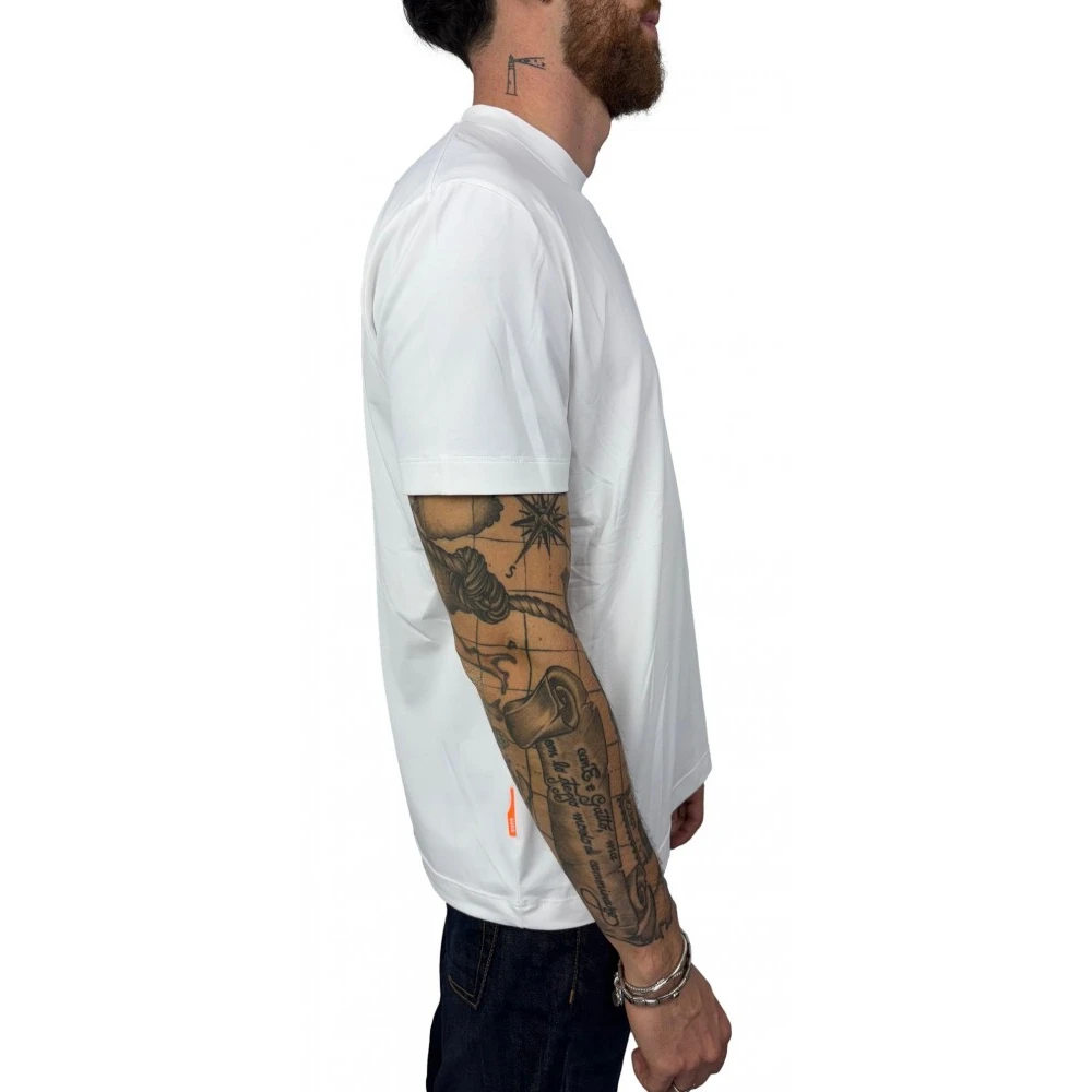 Suns Wit T-shirt met 86% polyamide White Heren