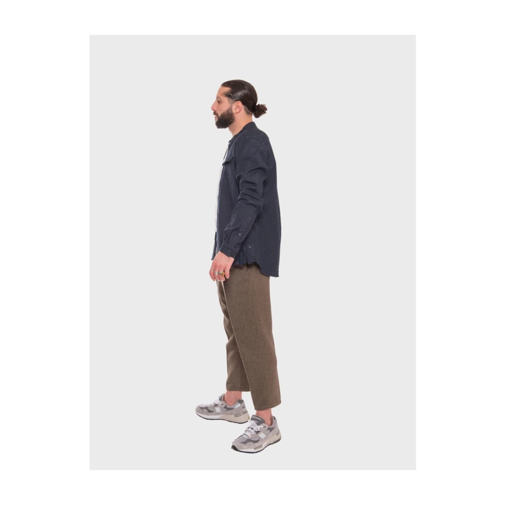 White Mountaineering Denim Overhemd Blue Heren
