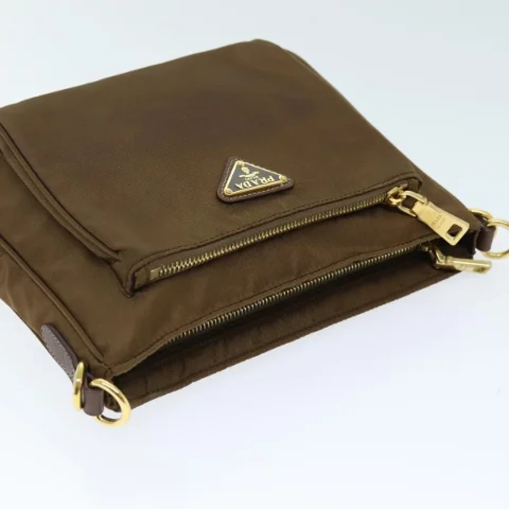 Prada Vintage Pre-owned Nylon prada-bags Brown Dames