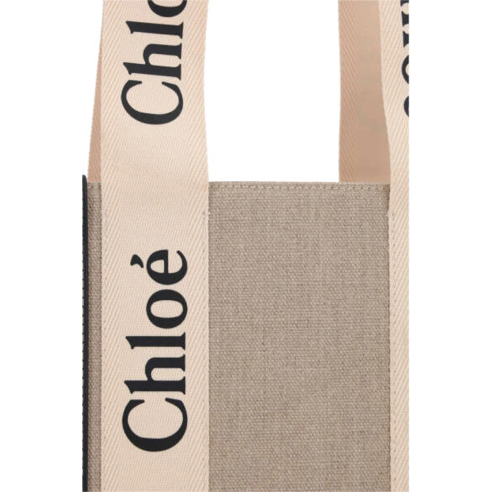 Chloé Blauwe Tote Tas met Leren Afwerking Multicolor Dames