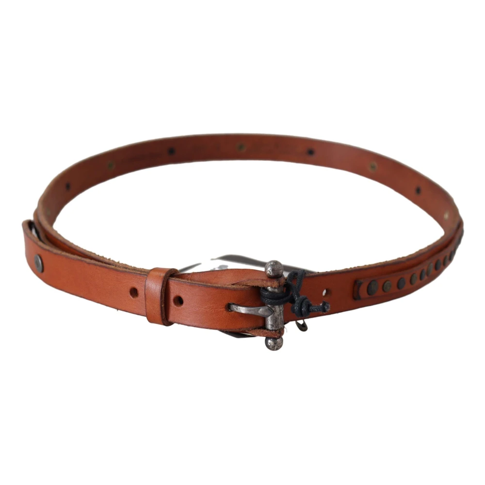 Ermanno Scervino Bruin Leren Taille Riem met Gesp Brown Dames