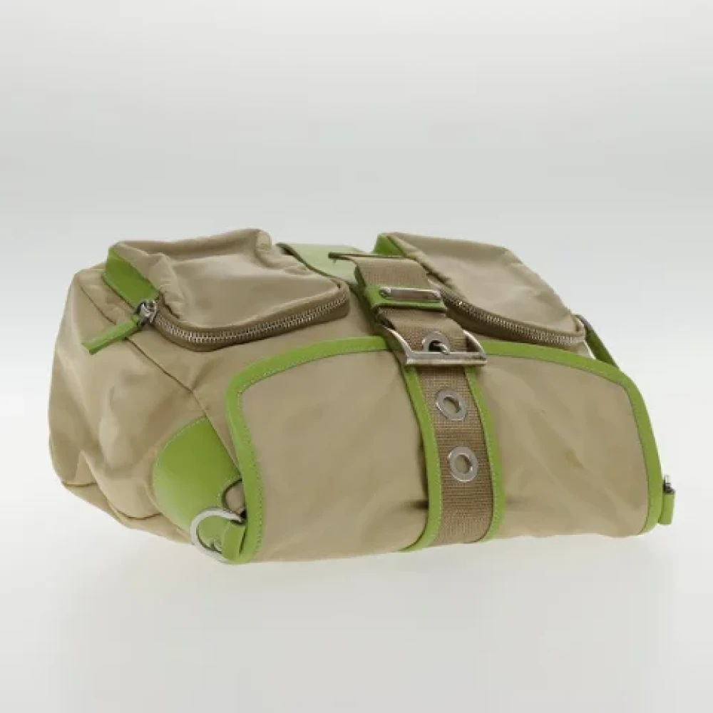 Prada Vintage Pre-owned Nylon prada-bags Beige Dames