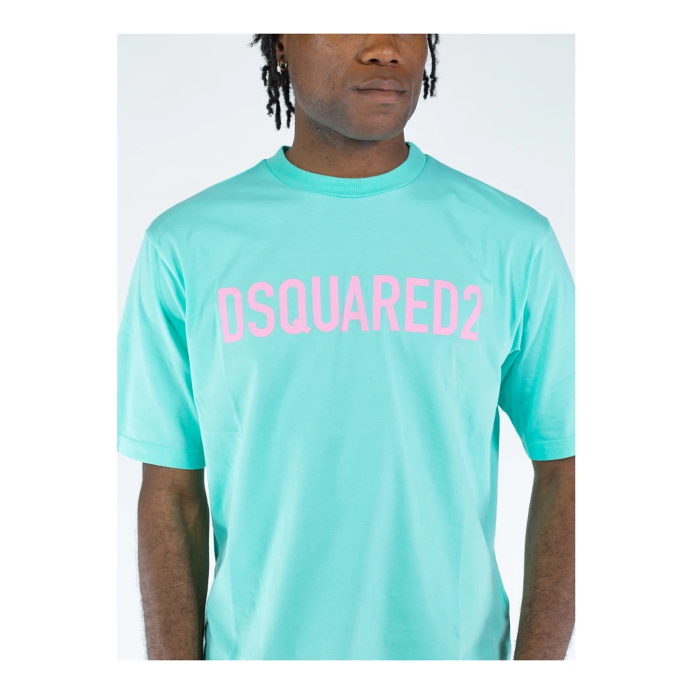 Dsquared2 Grote Logo T-Shirt Green Heren