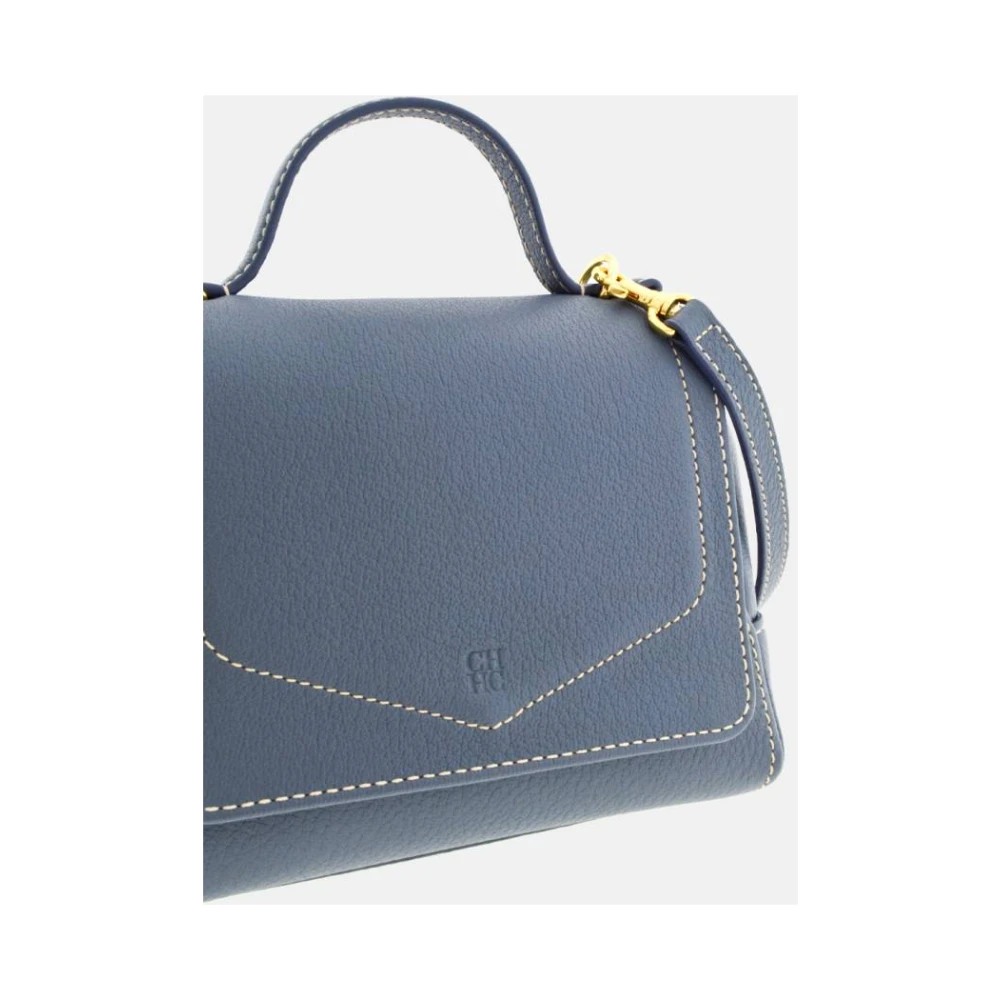 Carolina Herrera Mini Satchel met Embleem Detail Blue Dames