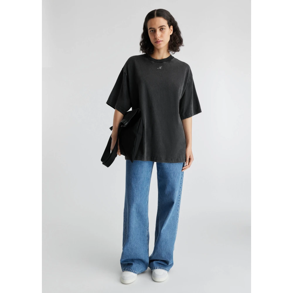 Axel Arigato Cosmo Gewassen T-shirt Black Dames