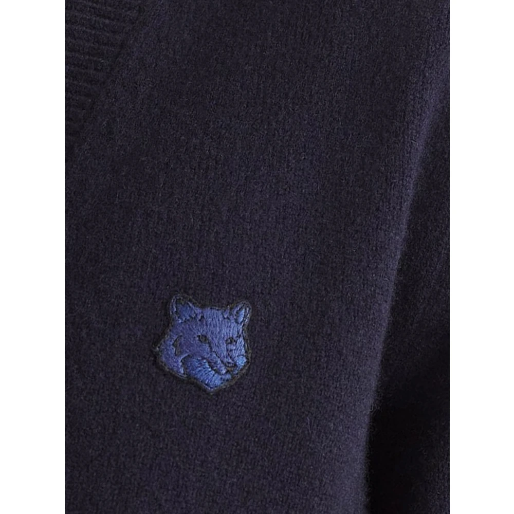Maison Kitsuné Wol Vos Vest Blue Heren