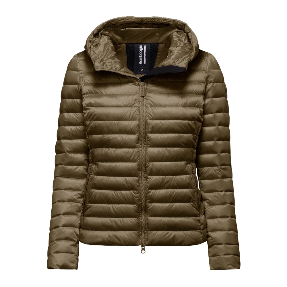 BomBoogie Lichte Nylon Hooded Jas met Synthetische Vulling Brown Dames