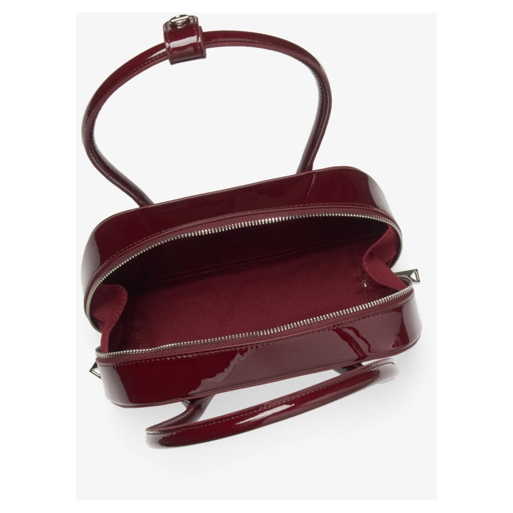 Estro Bordeauxrode Schoudertas voor Dames gemaakt van Lakleer Red Dames