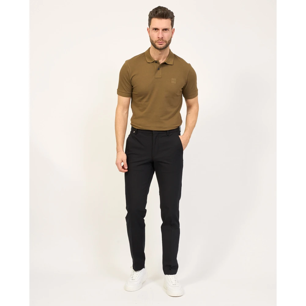 Boss Zwarte Slim Fit Broek Kaito Black Heren