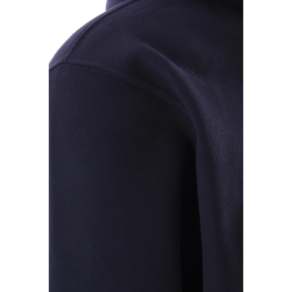 Saint Laurent Blauwe Katoenen Hoodie met Logo Borduursel Blue Heren