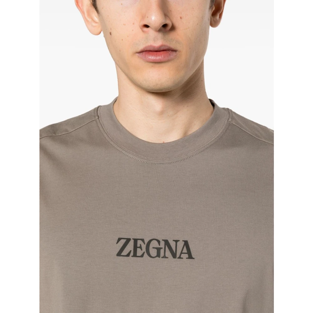 Ermenegildo Zegna T-Shirts Gray Heren