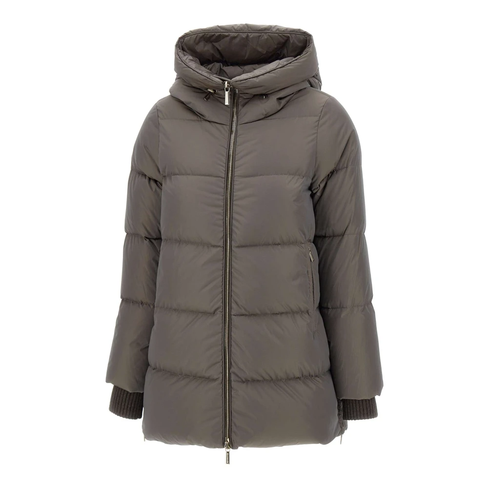 Moorer Dames Carinzia Donzen Jas Duif Grijs Brown Dames