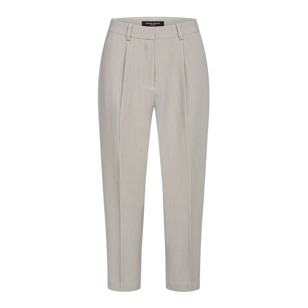 Bruuns Bazaar Gekropt Getailleerde Broek Beige Dames