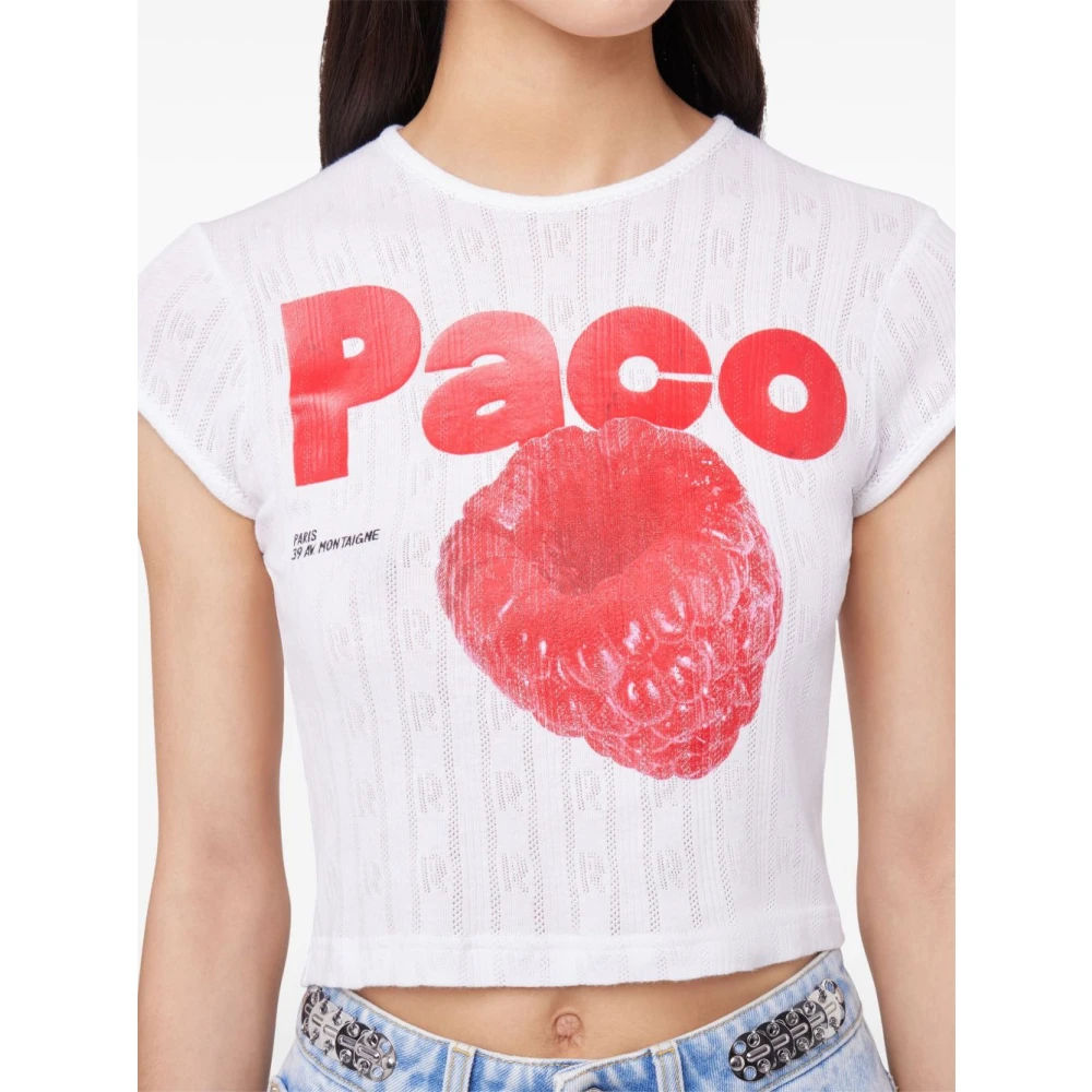Paco Rabanne Witte T-shirts en Polos White Dames