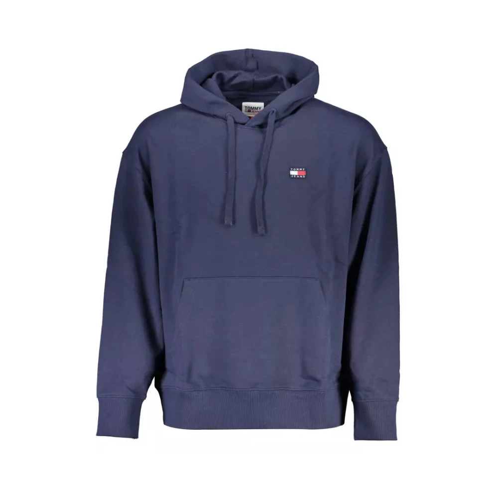 Tommy Hilfiger Men's Blue Cotton Hooded Sweater