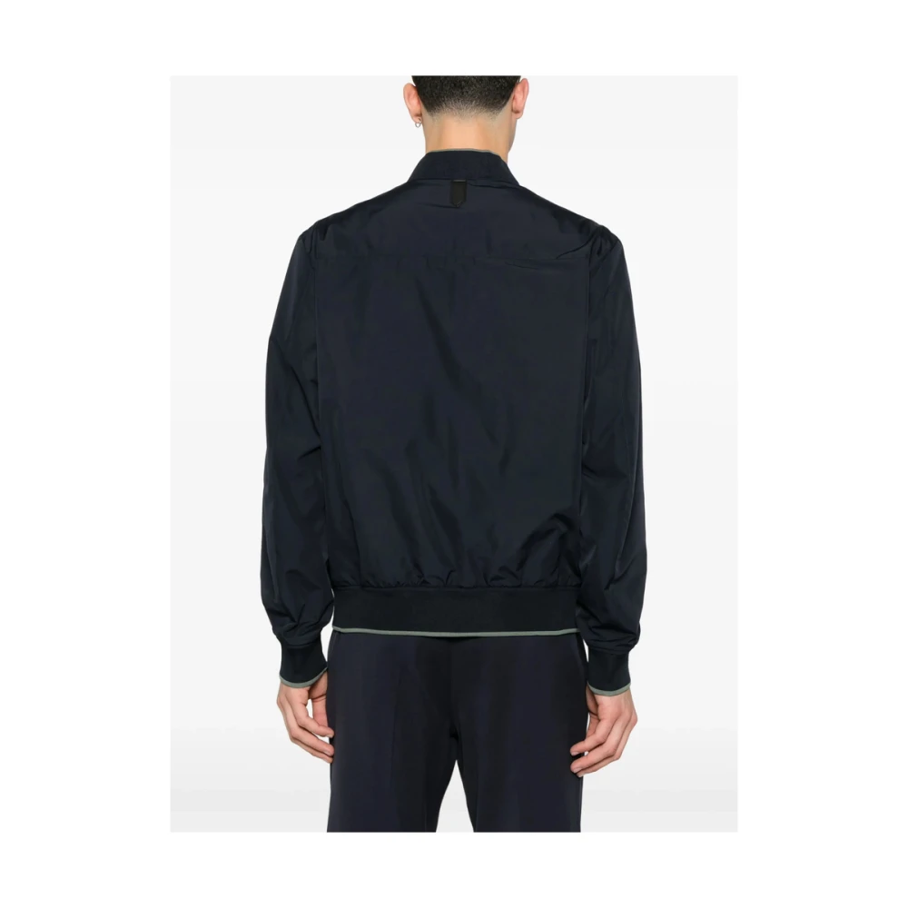Canali Navy Blauwe Baseball Jack met Rits Blue Heren