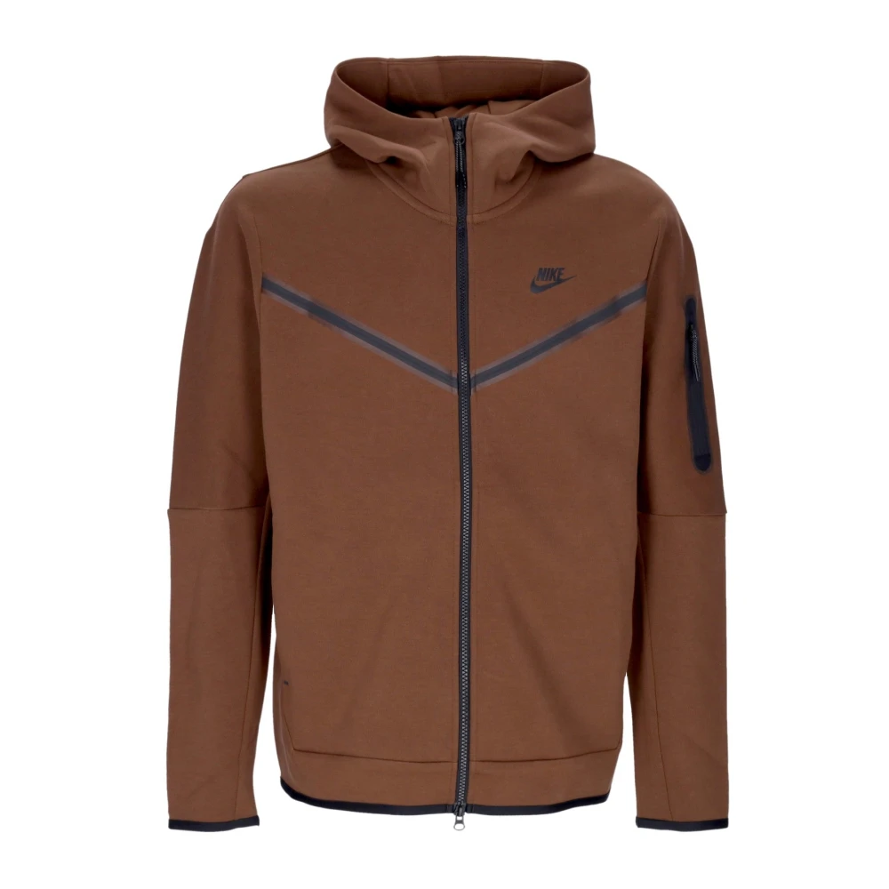 Nike Men's Brown Long Sleeve Training Tops, Xs, Tech Fleece Hoodie Lightweight Zip Sweatshirt