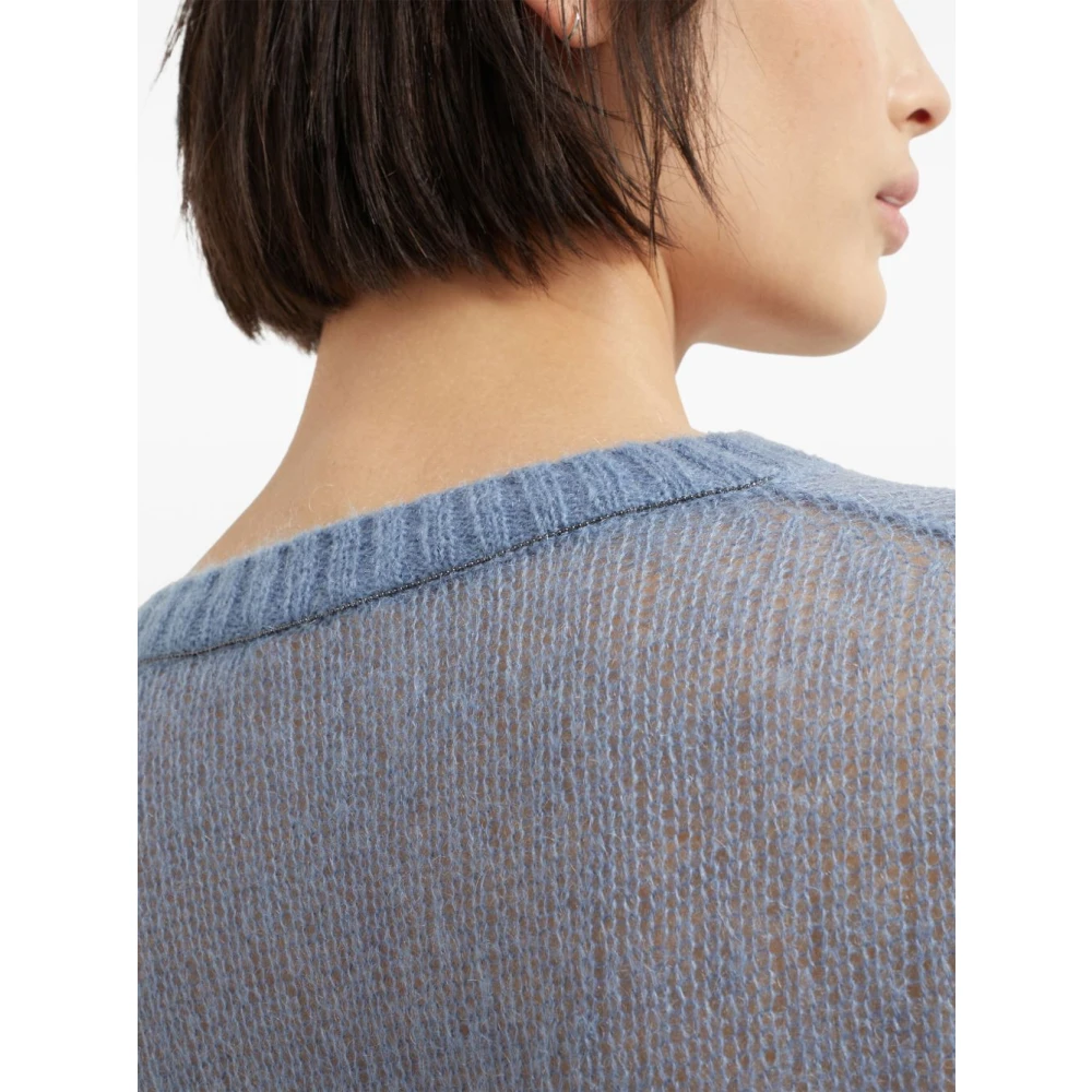 BRUNELLO CUCINELLI Blauwe Avion Sweater Blue Dames