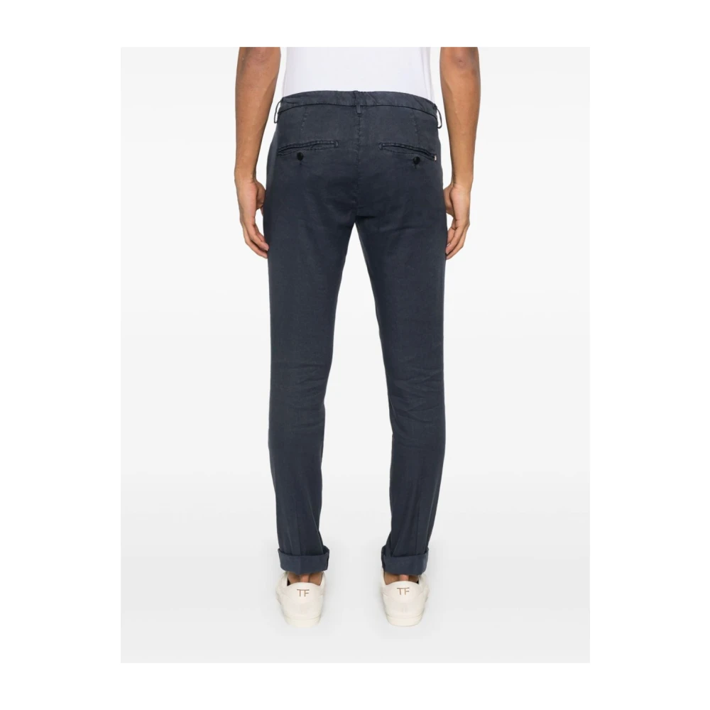 Dondup Blauwe Broek met Knoopsluiting Blue Heren