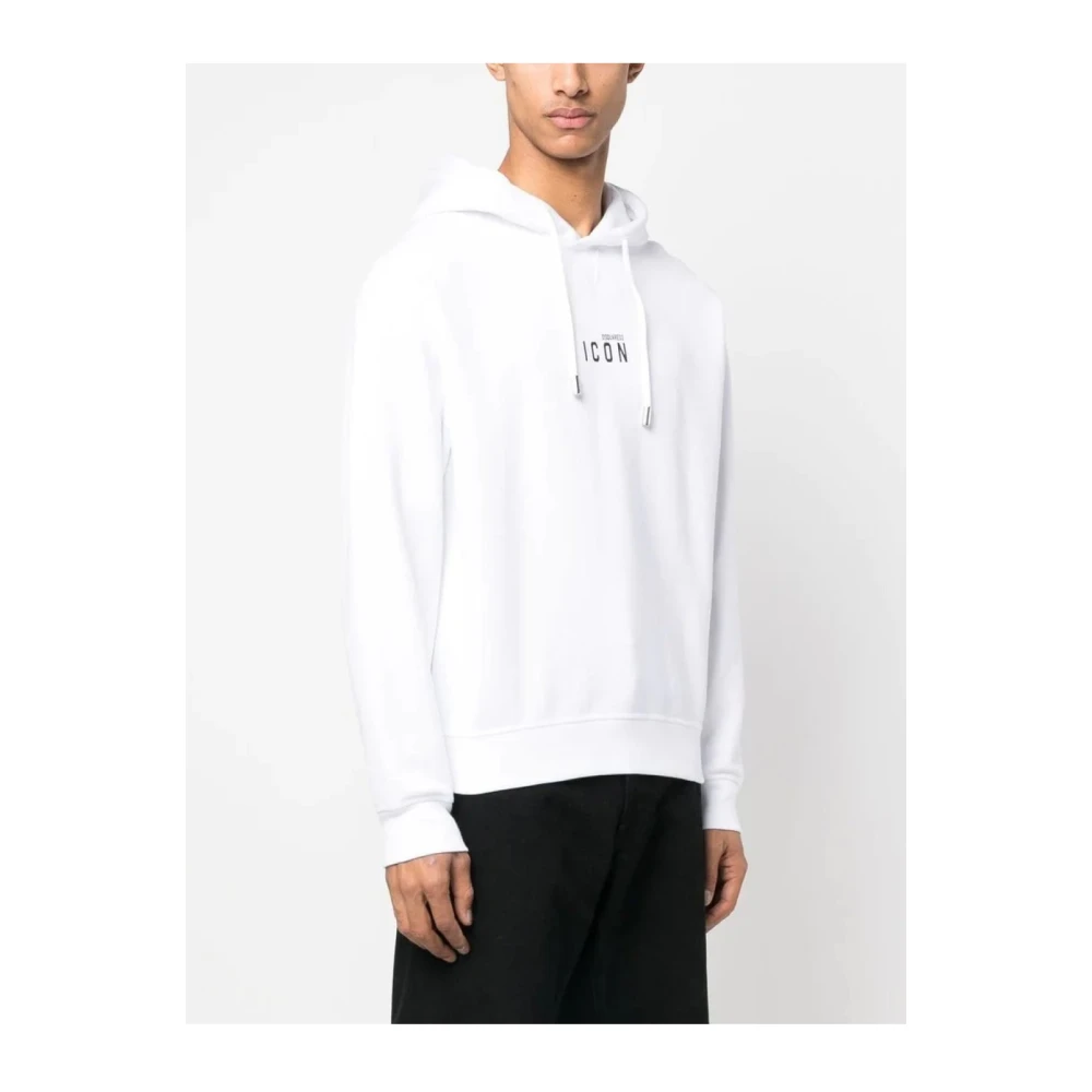 Dsquared2 Mini Icon Hoodie Sweatshirt White Heren