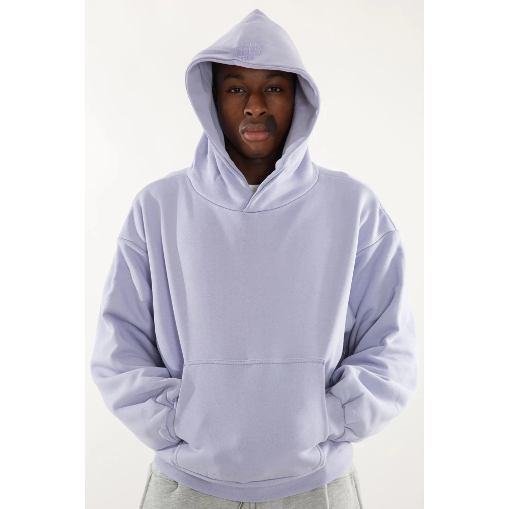 Garment Workshop Boxy Hoodie met Dubbellaags Stijl Purple Heren