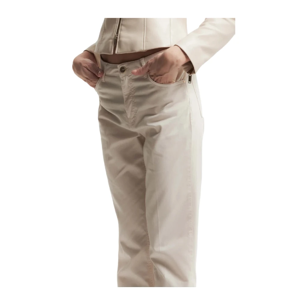 Kocca Beige Straight Trousers Women's Clothing Beige Dames