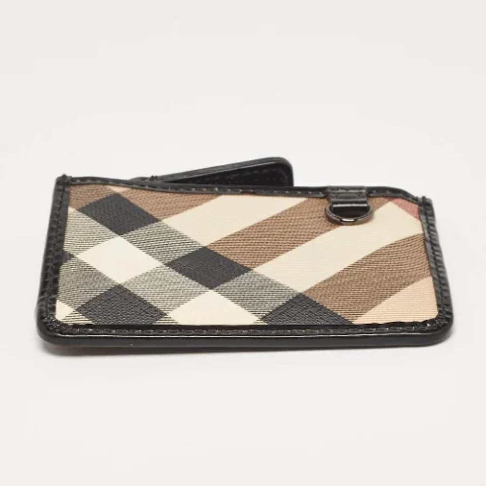 Burberry Vintage Pre-owned Coated canvas wallets Beige Dames