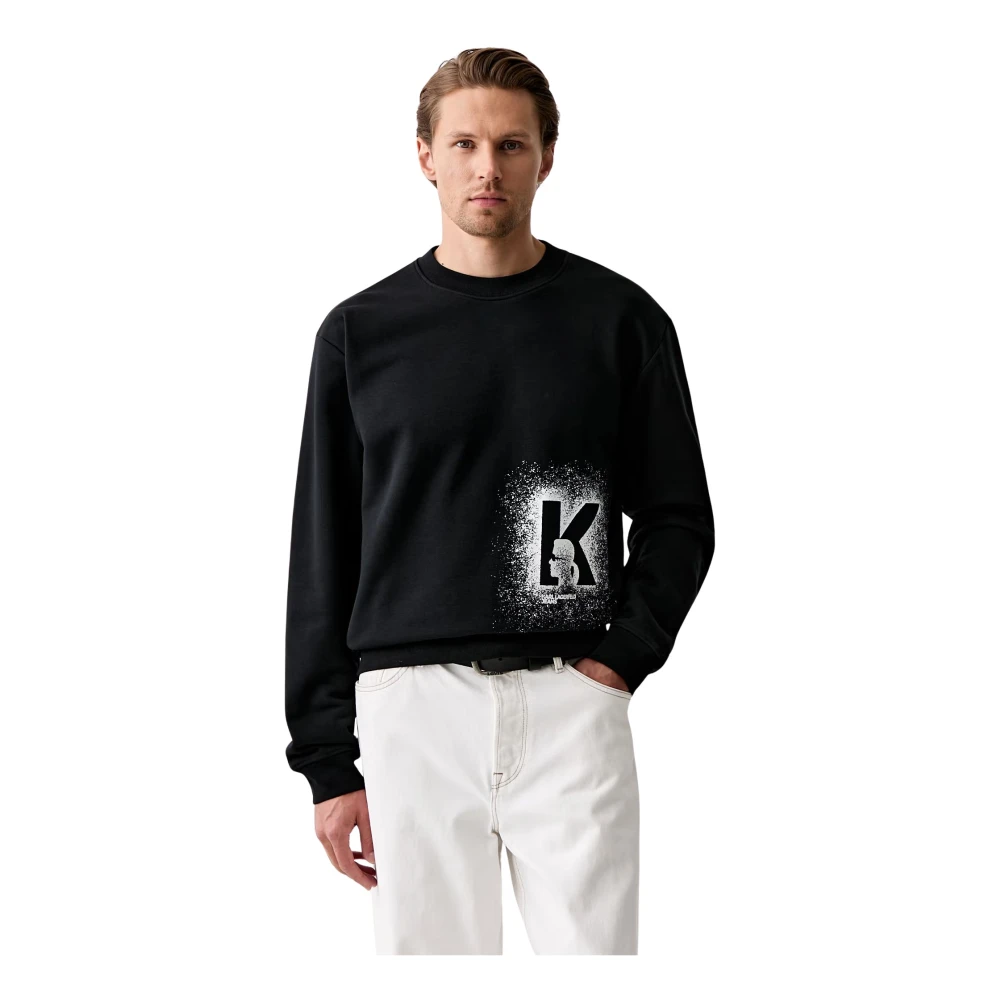 Karl Lagerfeld , Herren, Sweatshirts & Hoodies, Schwarzk, L