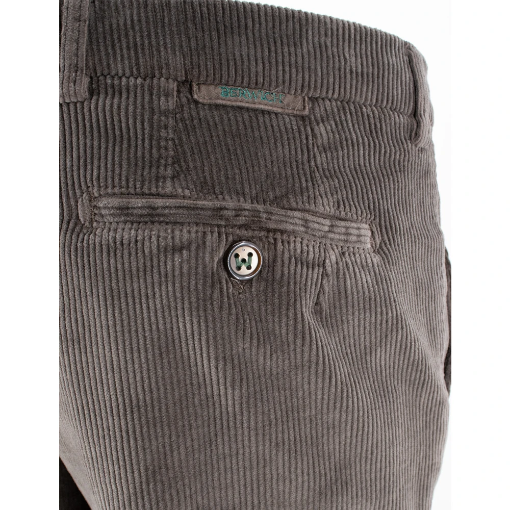 Berwich Stijlvolle Tailored Broek Brown Heren