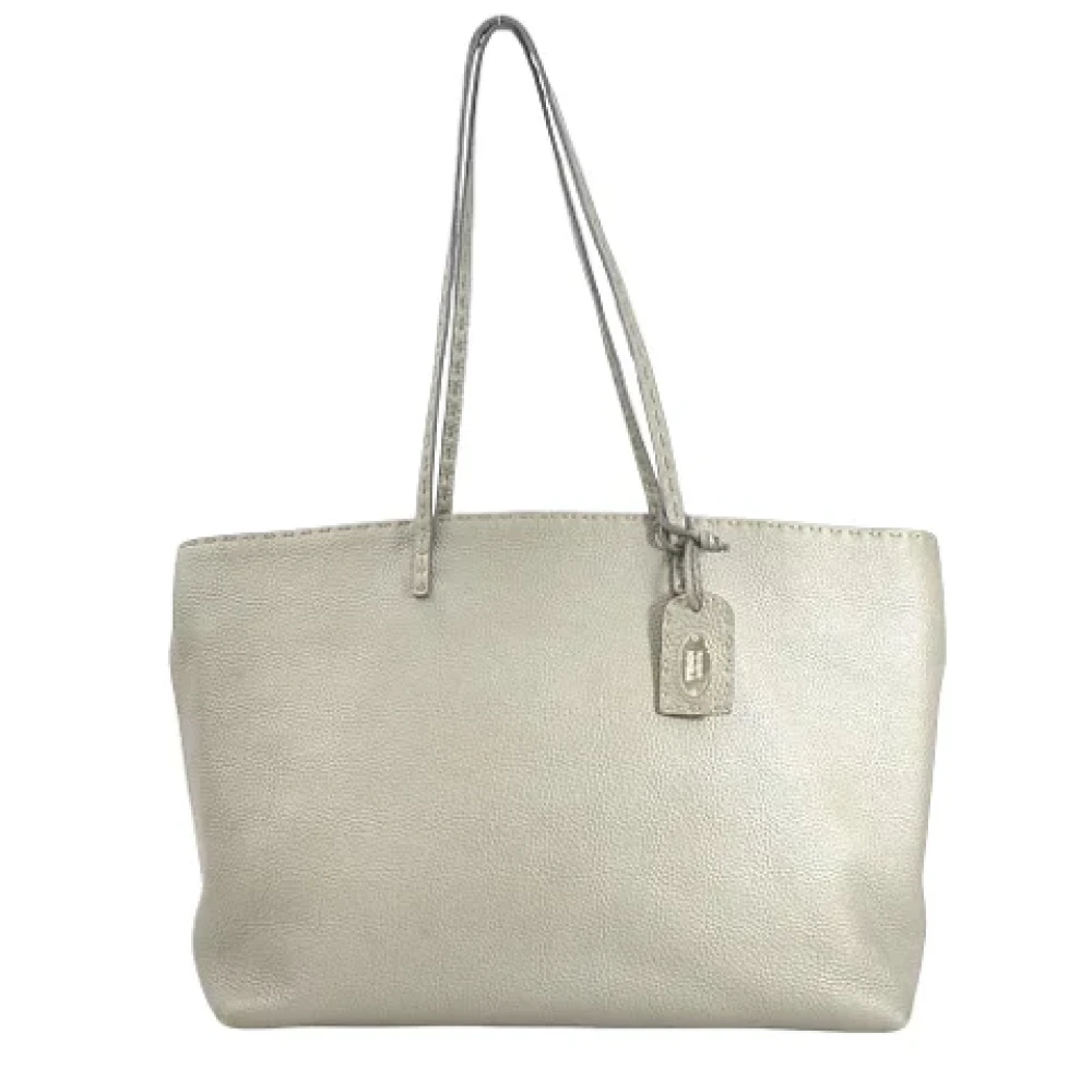 Fendi Vintage Pre-owned Leather totes Gray Dames