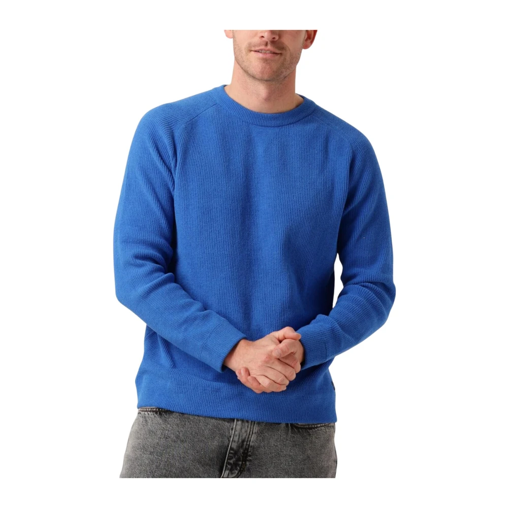 Dstrezzed Blauwe Crew Neck Sweater Njord Blue Heren