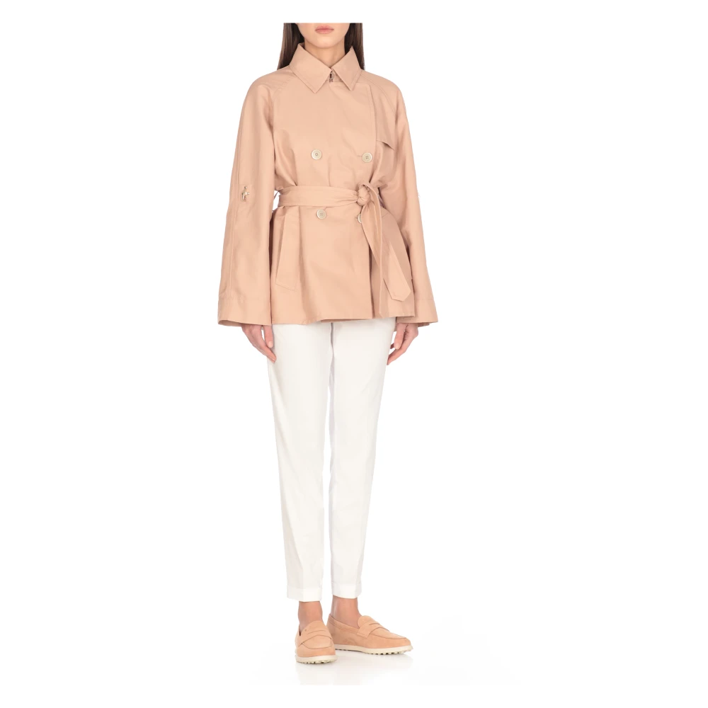 Fay Roze dubbelrijige trenchcoat Pink Dames