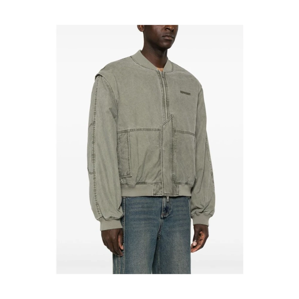 Represent Olijfgroen Katoenen Baseball Jack Green Heren