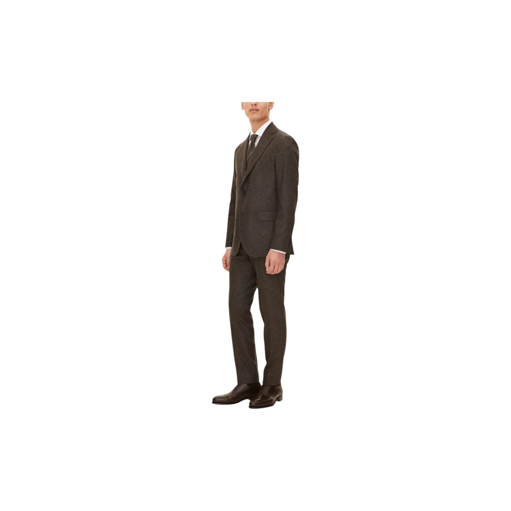 Oscar Jacobson Bruine Wol Blazer Regular Fit Fogerty Brown Heren