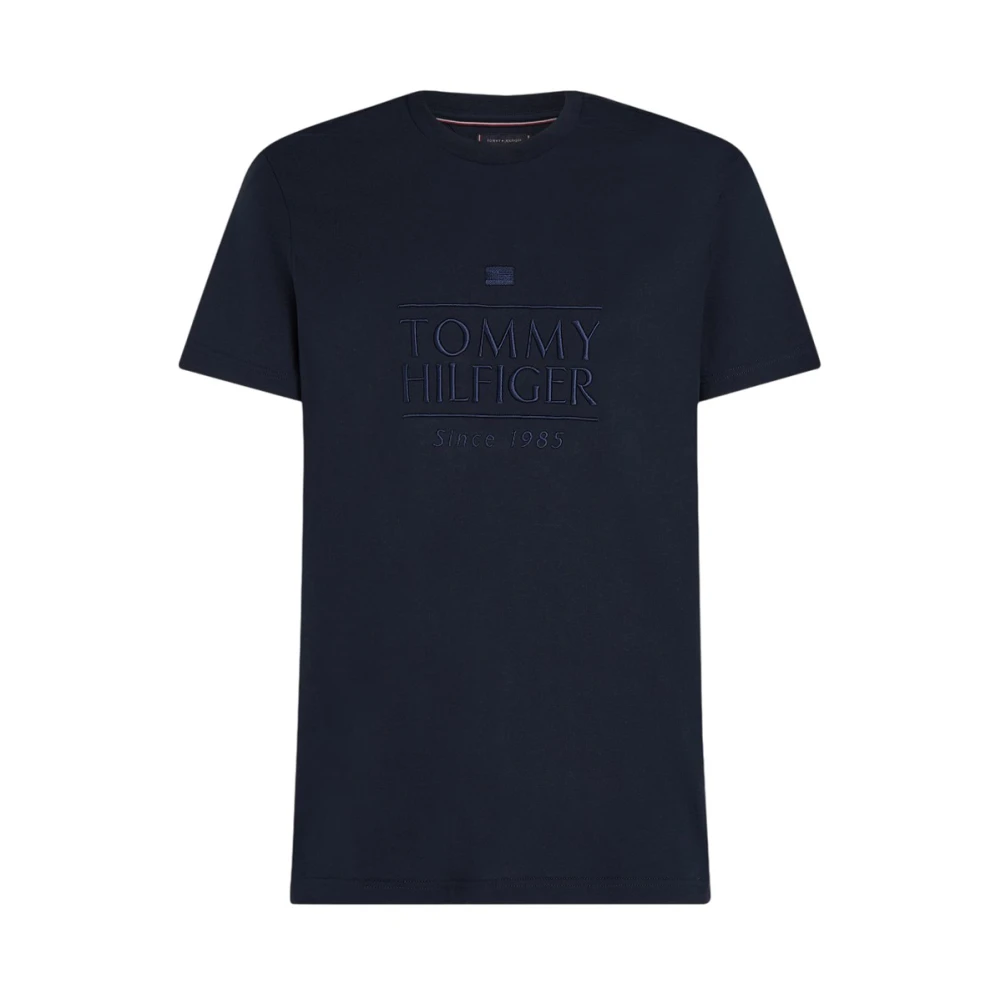 Tommy Hilfiger Essentieel Logo T-shirt Blue Heren