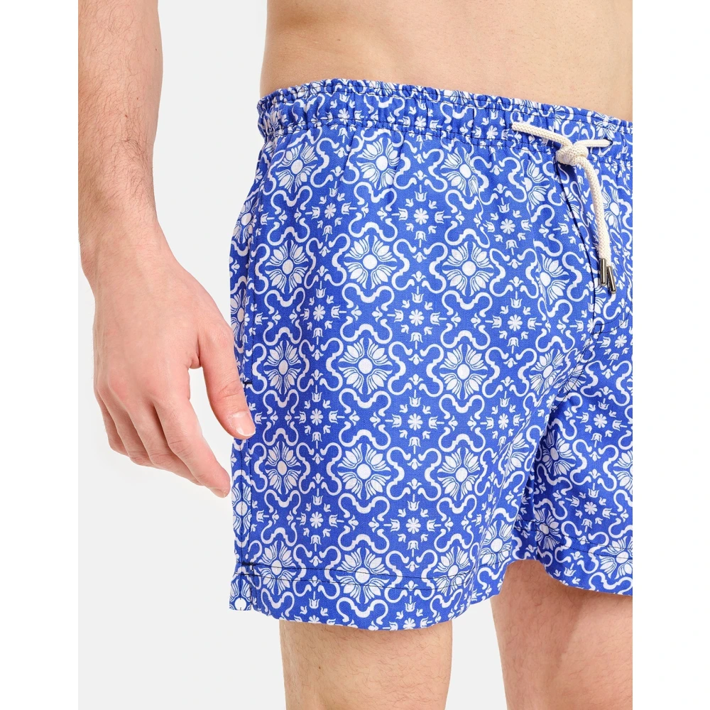 Peninsula Mediterrane Stijl Linnen Zwemkleding Blue Heren