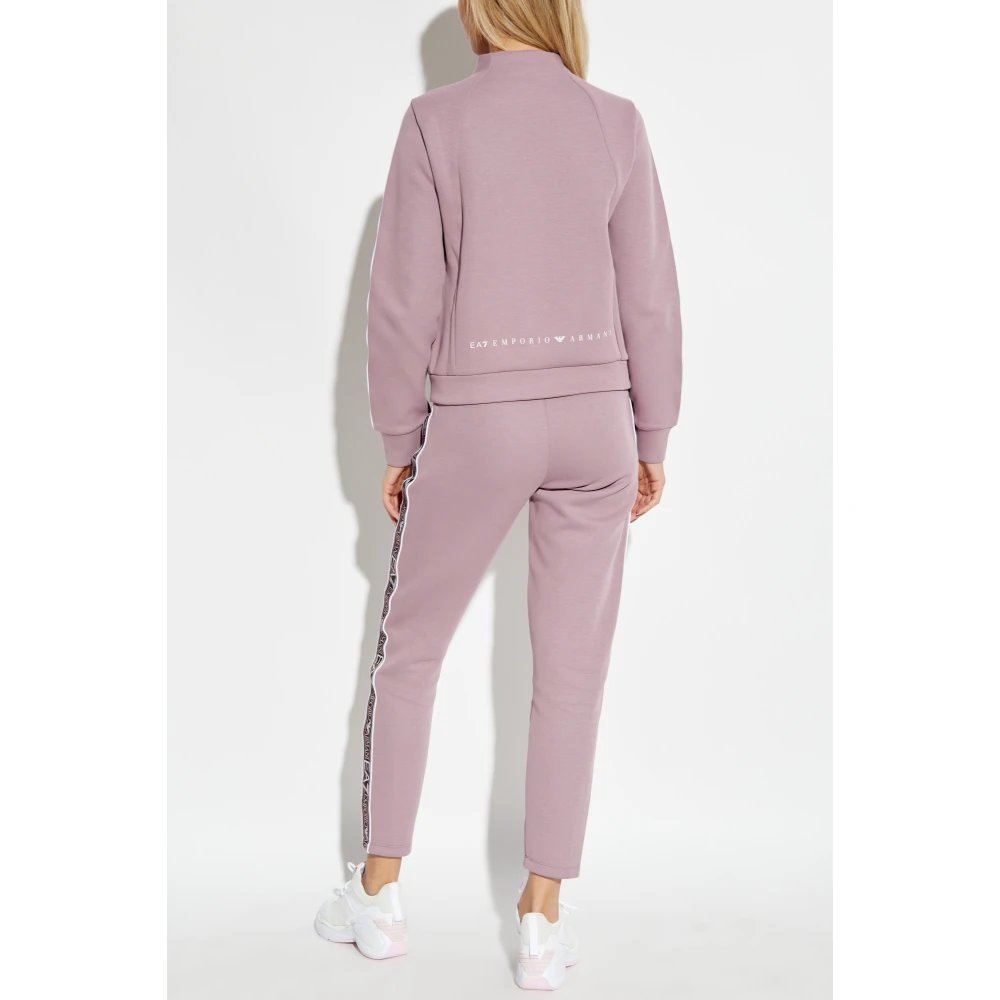 Emporio Armani EA7 Trainingspak set: sweatshirt en broek Purple Dames