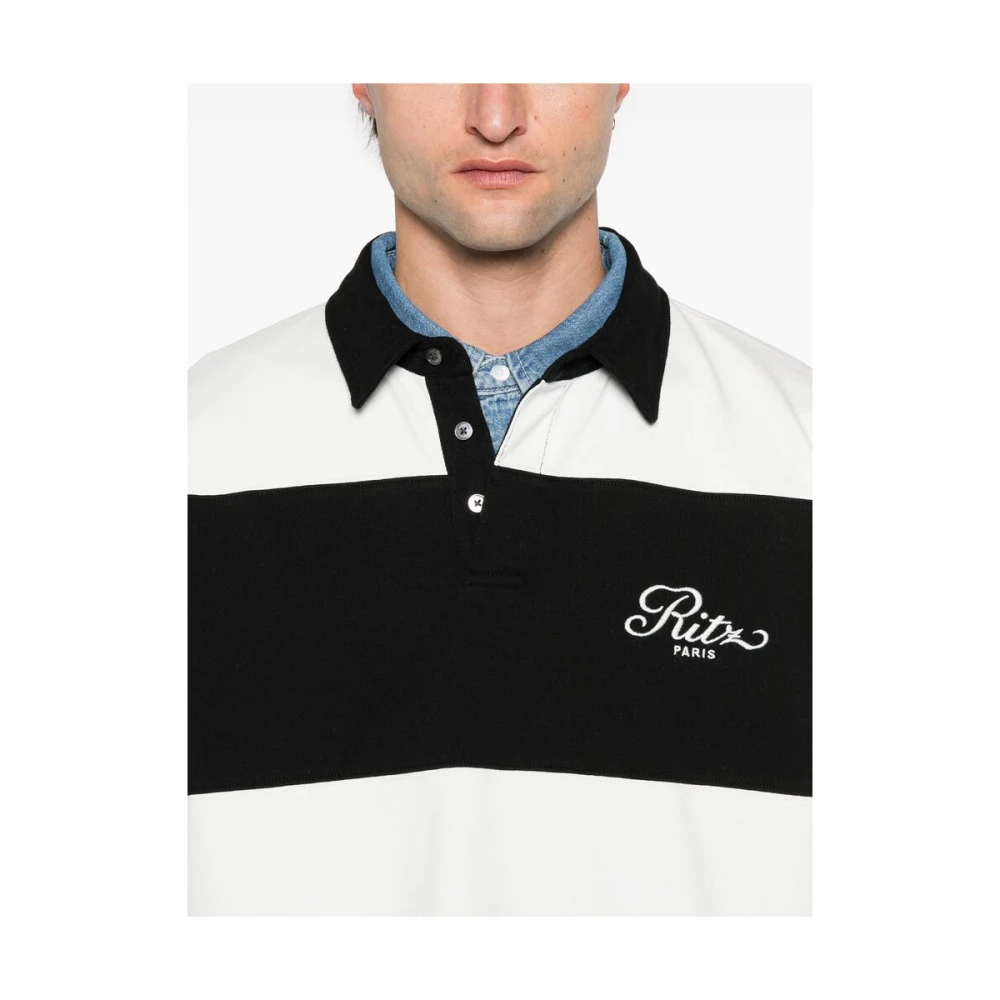 Frame Witte Polo Sweater met Geborduurd Logo Black Heren