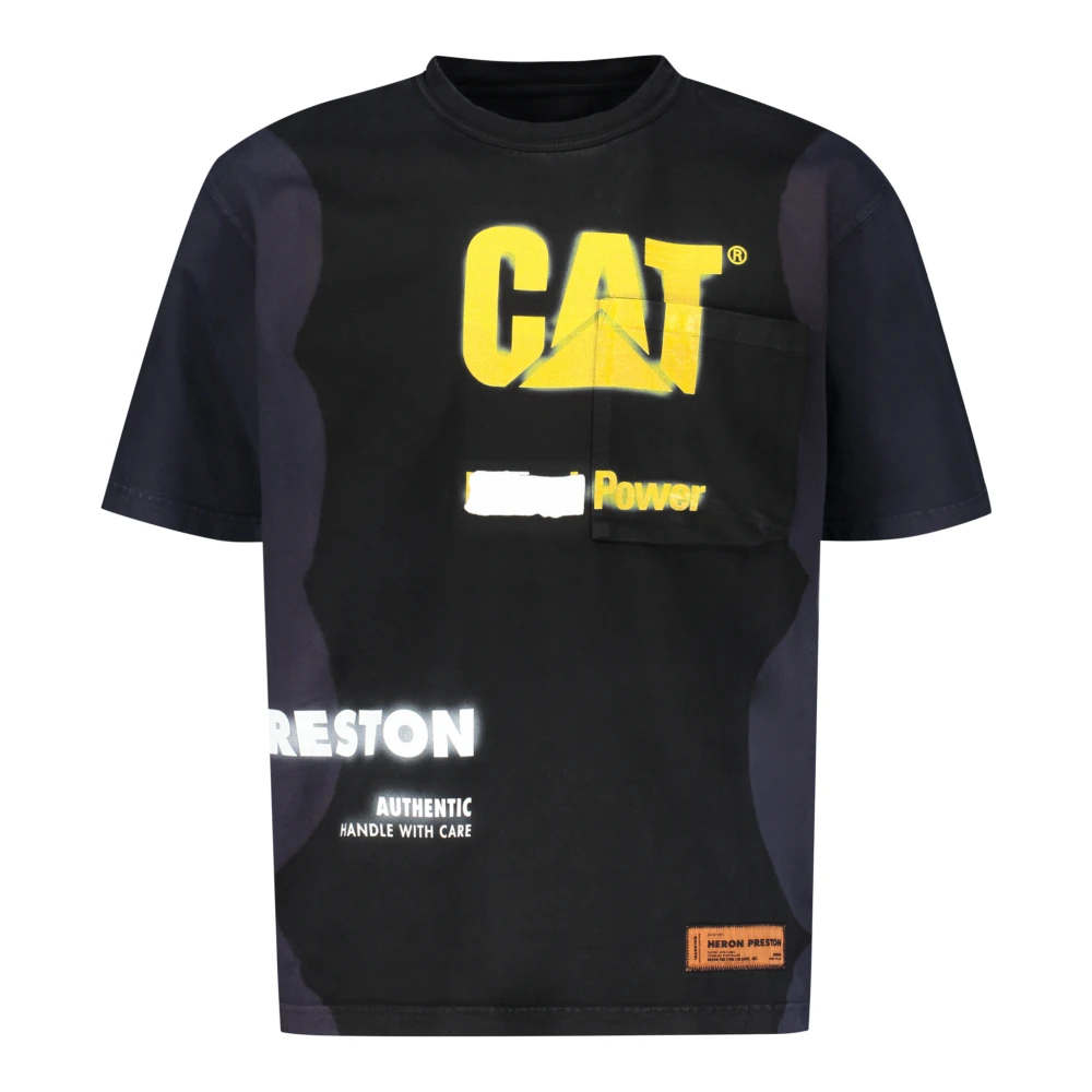 Heron Preston Kat Gedrukt Katoenen T-shirt Black Heren