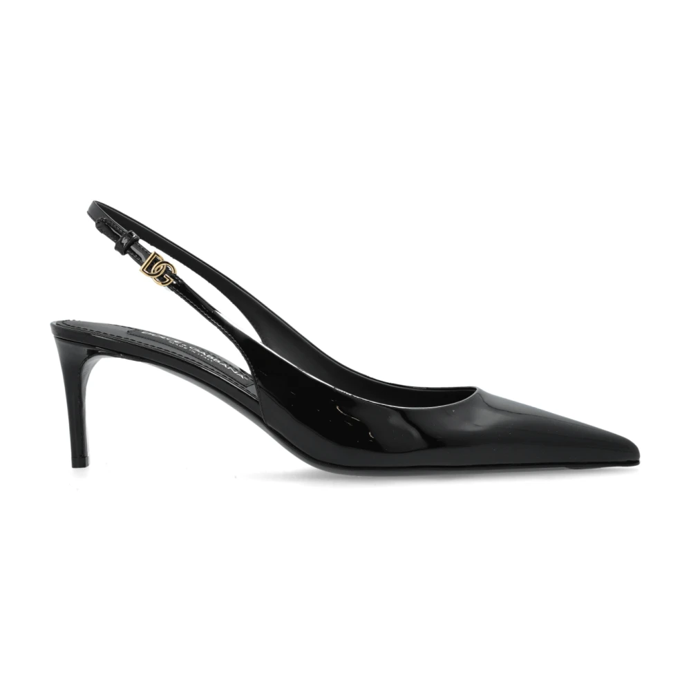 Dolce & Gabbana Women's Black Leather Shoes - Pumps - 4 Uk - Shoes