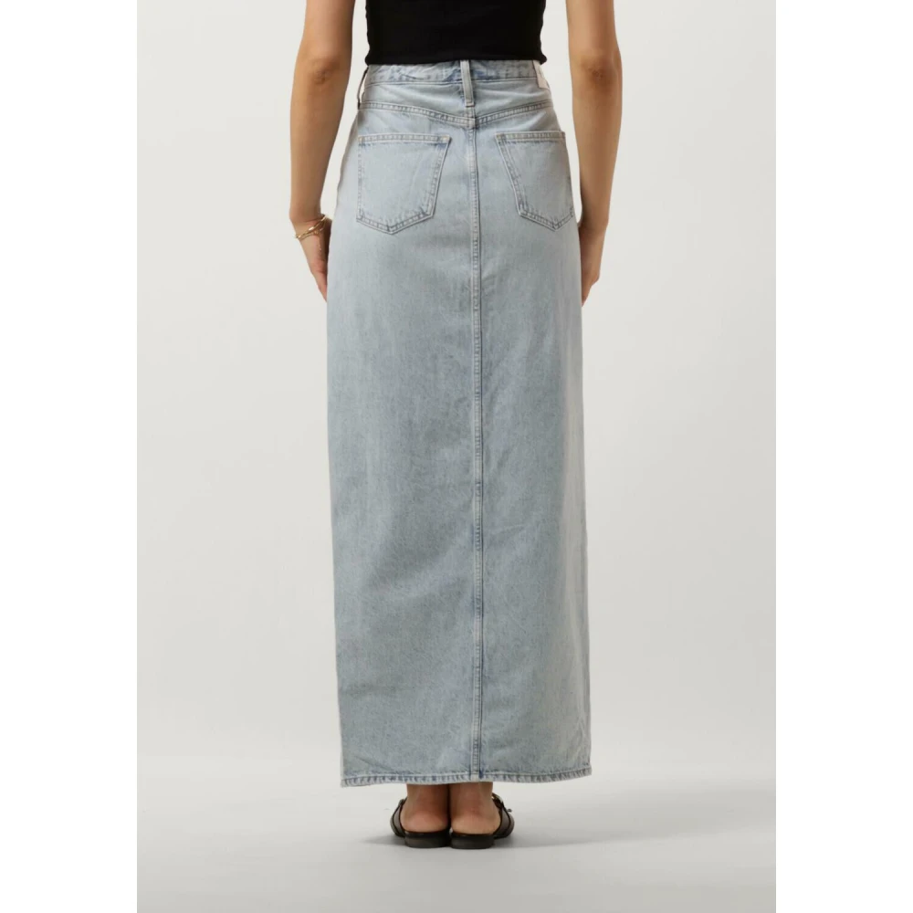 Calvin Klein Blauwe Maxi Rok Blue Dames