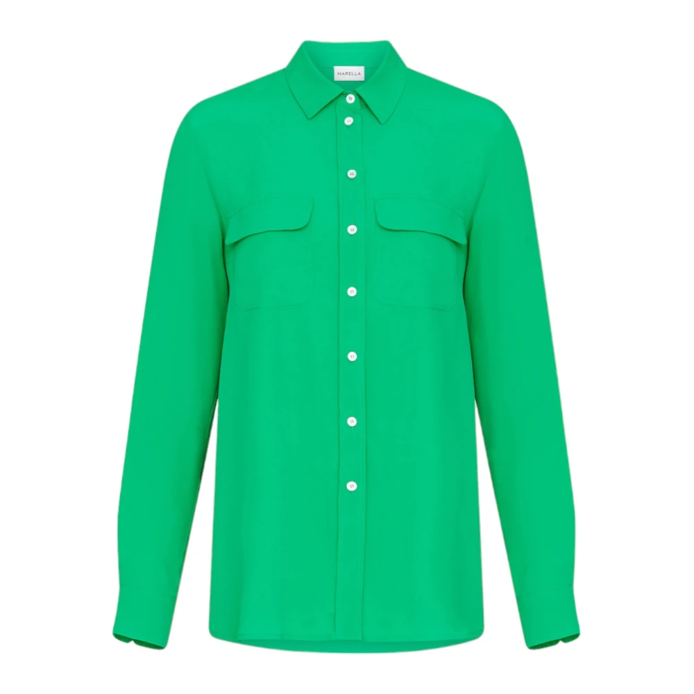 Marella Heldergroene Ferrara Overhemd Green Dames