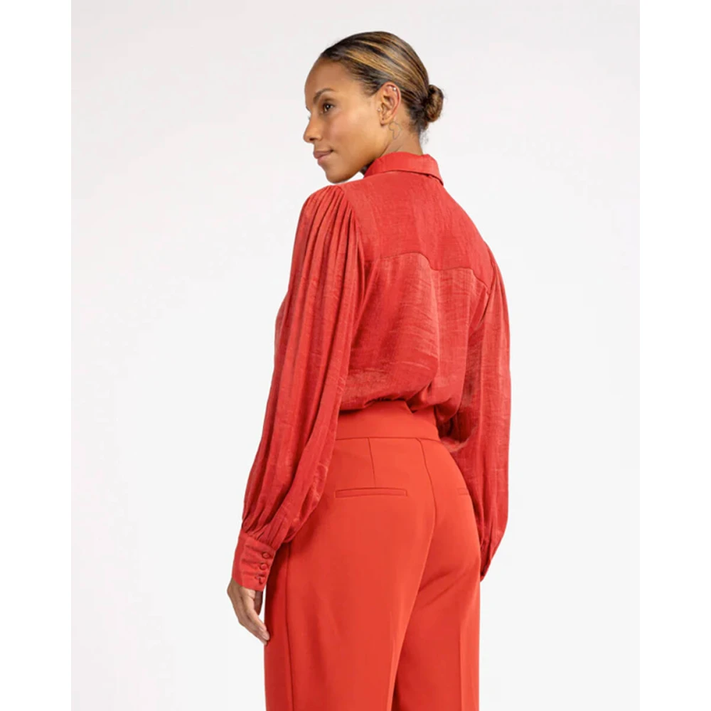 Aaiko Elegante Veronne TIE VIS Blouse Red Dames