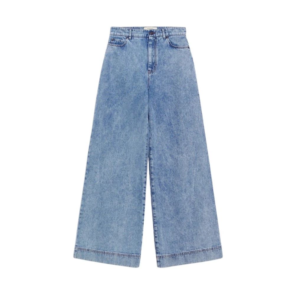 Max Mara Weekend Retro-stijl Wijde Pijp Jeans Blue Dames