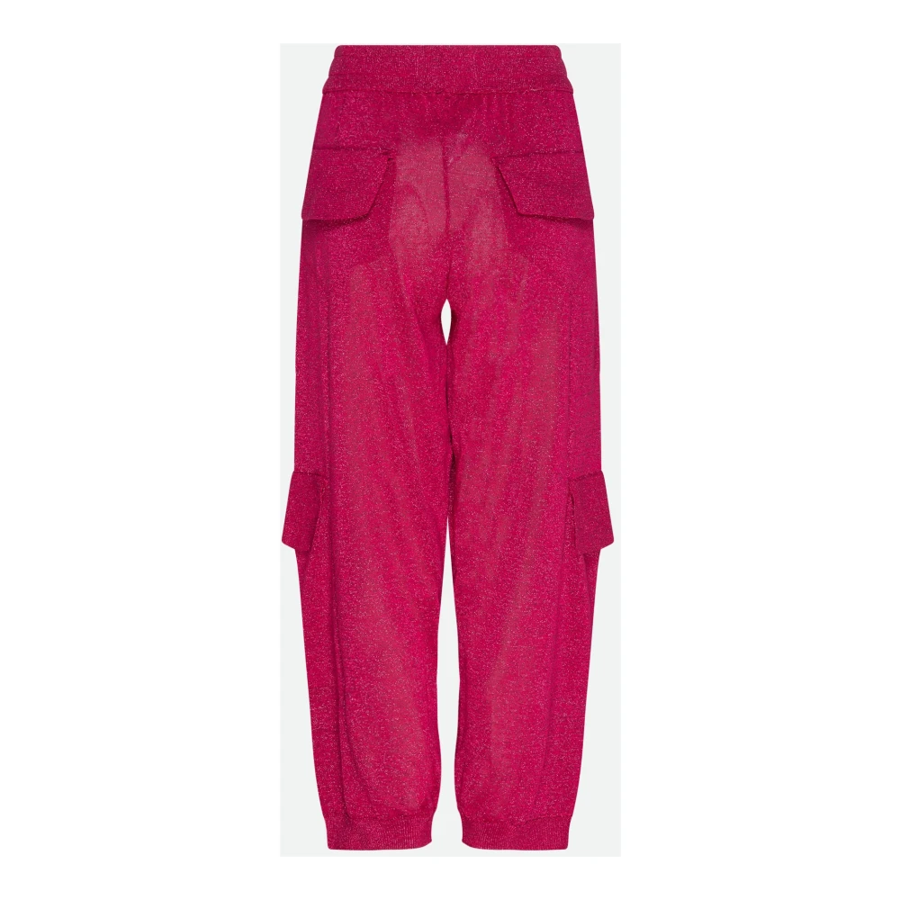 Circus Hotel Fuchsia Cargo Broek met Lurex Pink Dames
