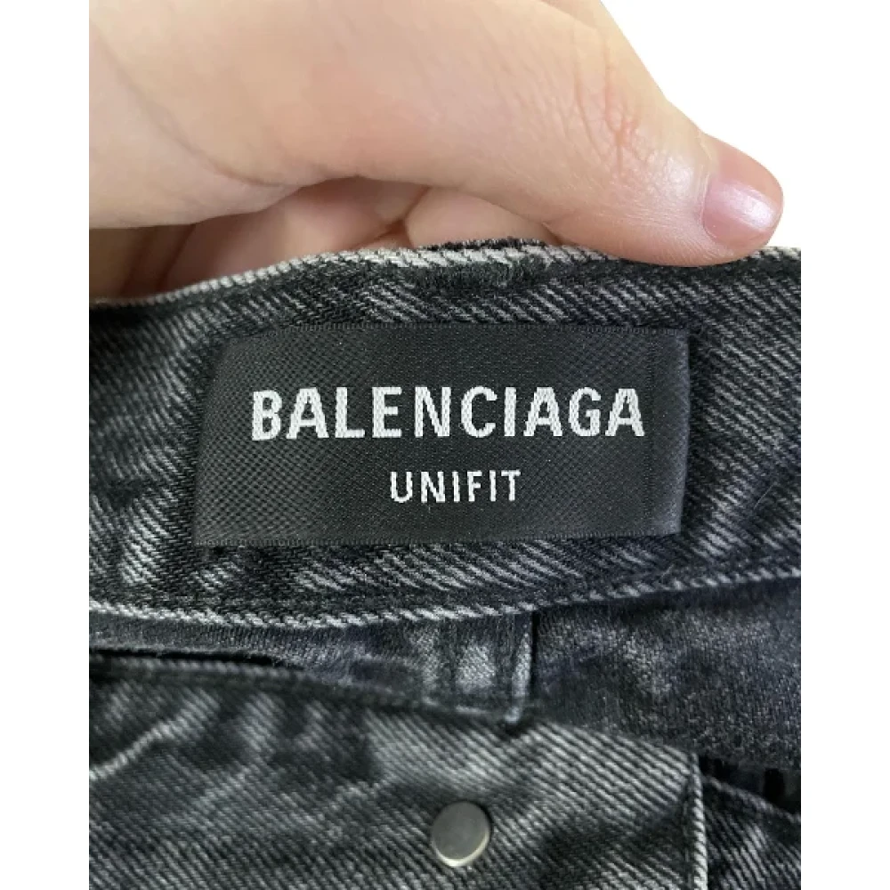 Balenciaga Vintage Pre-owned Cotton jeans Gray Dames