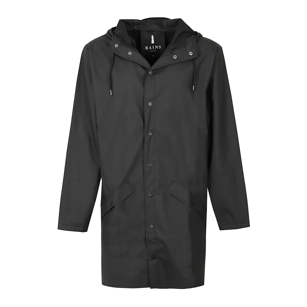Rains Lange Waterdichte Jas Black Heren