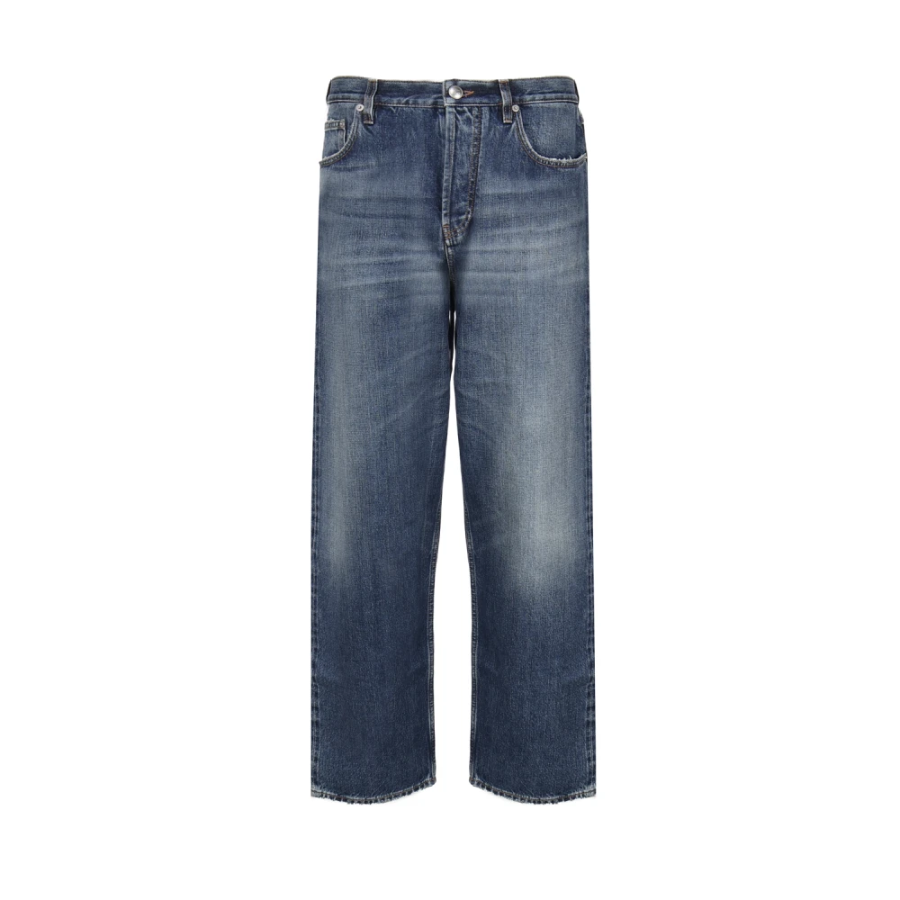 Burberry Blauwe Jeans met knoopsluiting Blue Heren