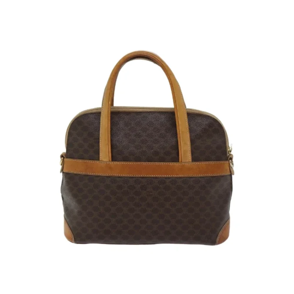 Celine Vintage Pre-owned Fabric handbags Brown Dames