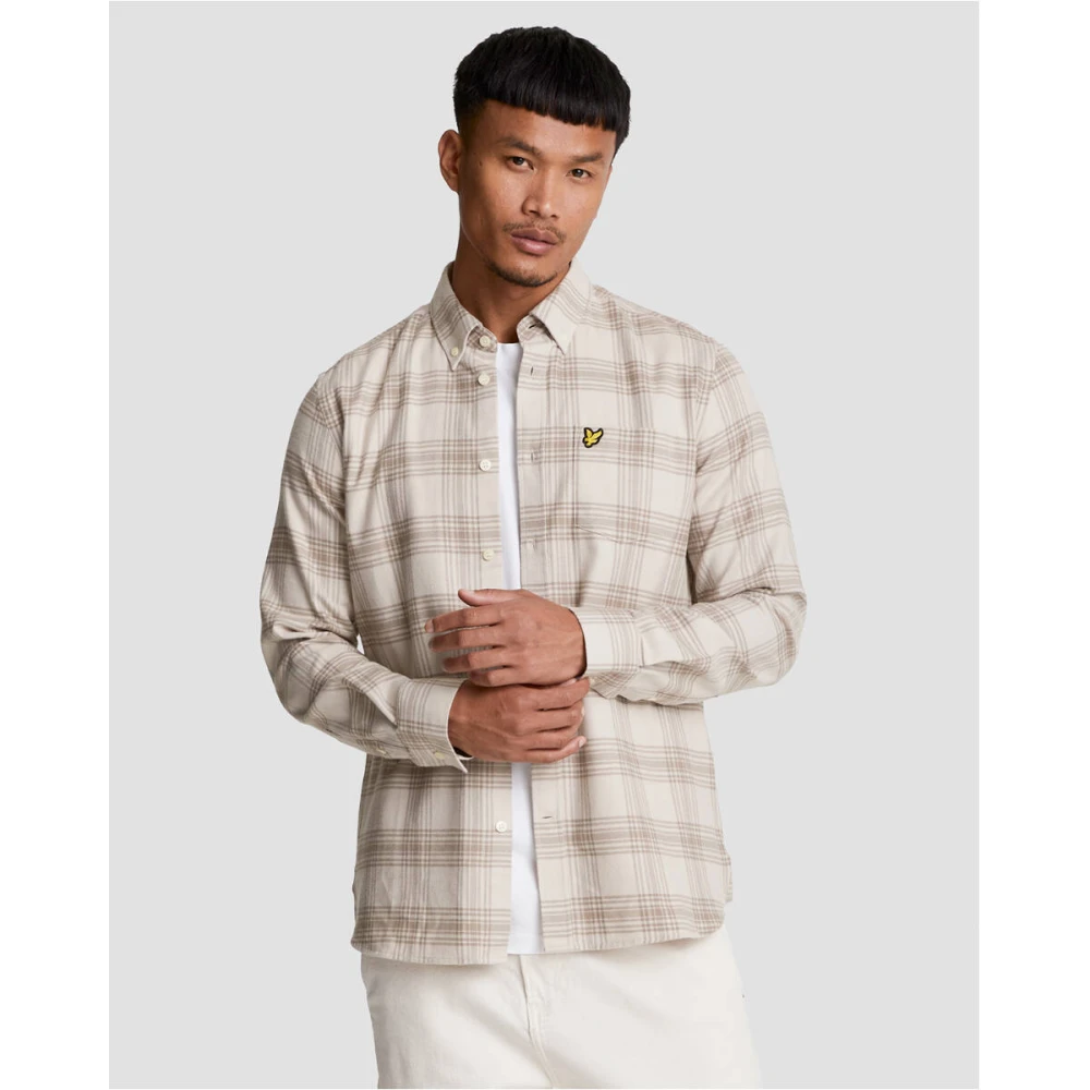 Lyle & Scott Casual Overshirt Lichtgewicht Jas Beige Heren